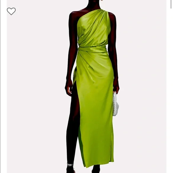 green emerald velvet dress Strappy Diaphanous Gown